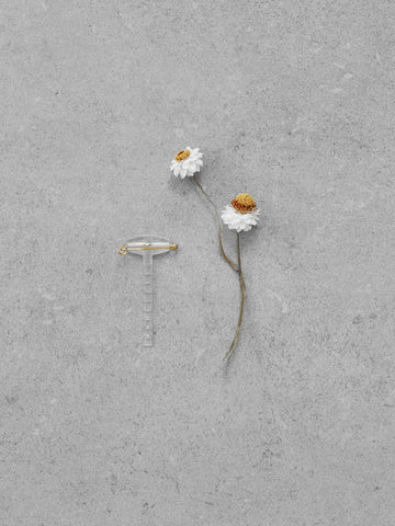 Blomsterbroche / brystbuketnål klar plastik